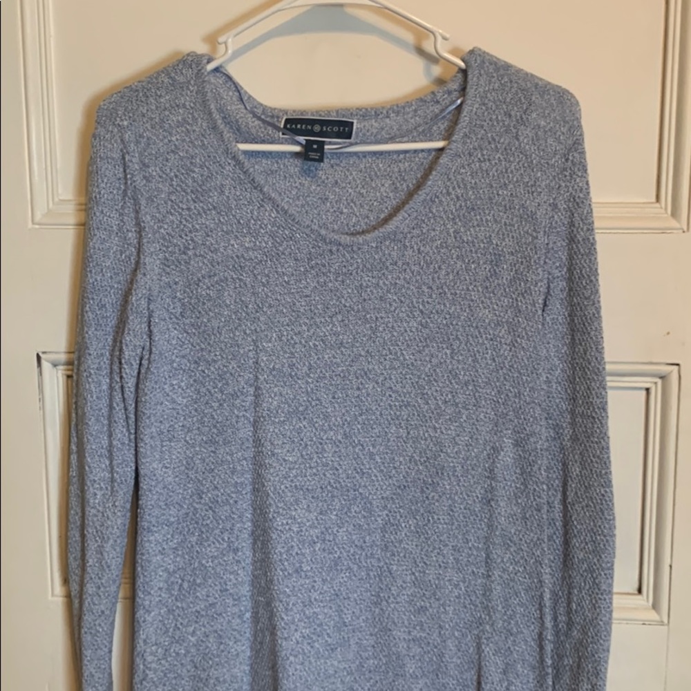 Heather blue sweater